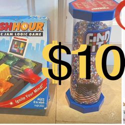 $10 Find It, a Contained adventure I Spy Game & free Rush Hour Traffic Jam Logic game educational