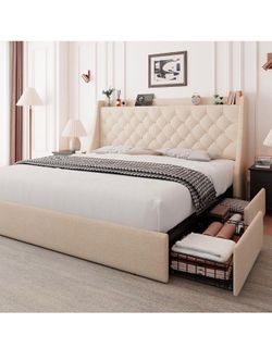 King size bed with mattress / cama King con colchón