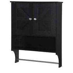 Assembled New Farmhouse Over-The-Toilet Medicine Cabinet with 2 Adjustable Shelves & Doors