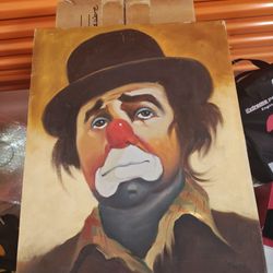 Sad Clown Painting By Brodie