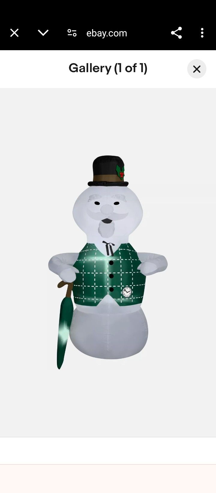Burl Ives 8' Snowman Blow Up