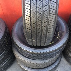 SET OF FOUR TIRES 245/70/17 MICHELIN GOOD USED 95%TREAD LIFE $250 PRICE INCLUDES PROFESSIONAL ISTALATION AND TAX
