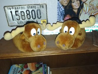 Bullwinkle moose slippers