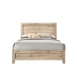 NATURAL FINISH EASTERN KING SIZE BED FRAME - CAMA
