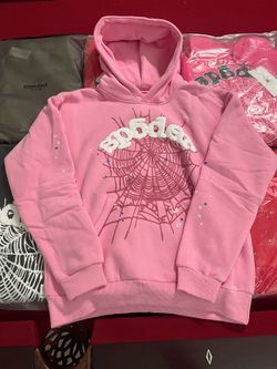 Pink sp5der hoodie size S