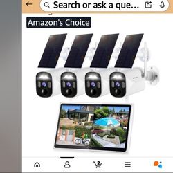 4 Wiresless Solar Security Camera System 