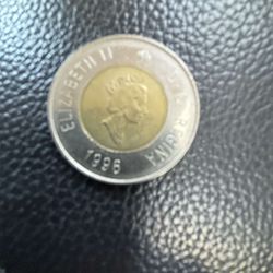 1996 Canadian 2 Dollar Coin Queen Elizabeth II 