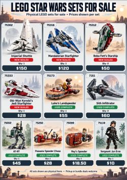 LEGO Collection – 80 Physical Sets – Star Wars, City, Creator, Technic, Minecraft & More
