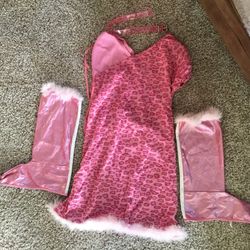 COSTUME; PINK CHEETAH CAT DESIGN