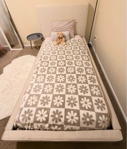 Twin Upholstered Bed Frame