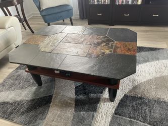 Stone & Wood Coffee Table