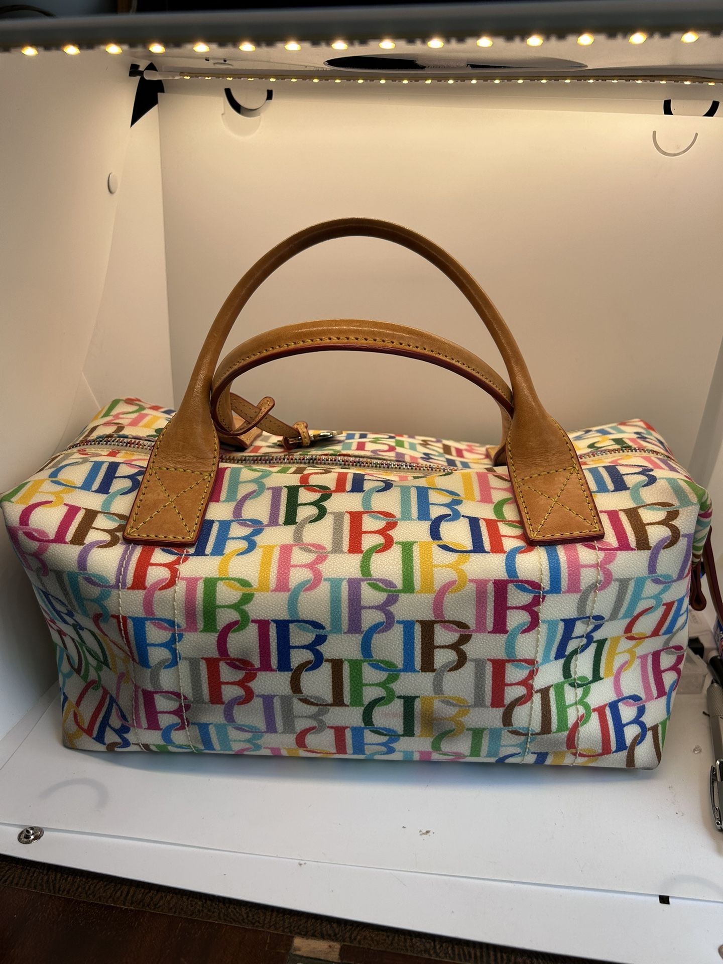 DOONEY & BOURKE MULTI SCRIBBLE HANDBAG PURSE