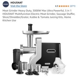 Meat Grinder Heavy Duty, 3000W Max Ultra Powerful, 5 in 1