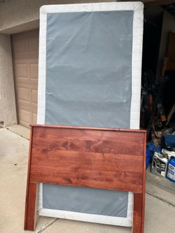 Twin box spring and headboard
