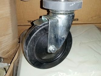 6 GRAINGER 4 inch wheel with bumper and brake new in box