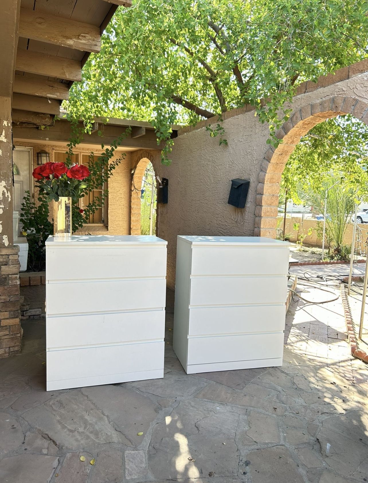 2 IKEA White Dressers