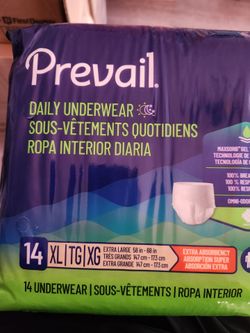 Prevail daily underwear size XL