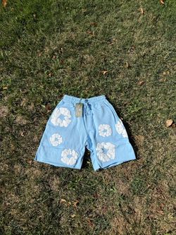 size small Denim Tears Cotton Wreath Shorts Baby Blue