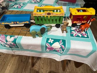 Vintage fisher price circus train
