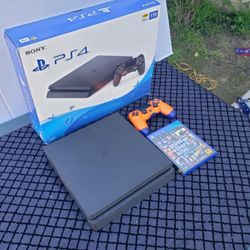 Open Box Playstation 4 Slim 1TB PS4 1,000GB, This Is Not 2025 Update. This has 9.60 Software Can Be jailbreak Hackable modded with 1 Controller & 1 Ga