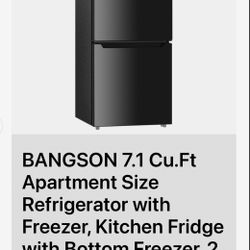 Brand New Packaged Bangson Apt Size Refrigerator w/ Freezer  