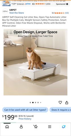 Self cat litter box (new)