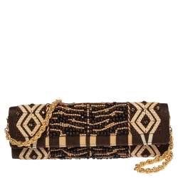 Roberto Cavalli Beaded Envelope Purse 