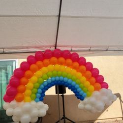 Rainbow Balloon Backdrop