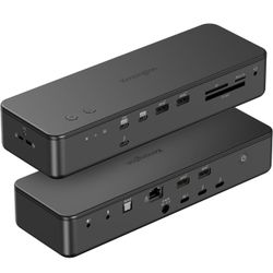Kensington EQ Pro Thunderbolt™ 5 Dock Designed for MacBook, Optimized for M-Series Pro/Max Models, 140W PD, 80Gbps Data Transfer, Built-in and Lockabl