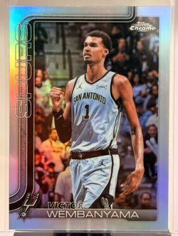 2025-26 Topps Chrome Update Victor Wembanyama Refractor #22 Spurs NBA