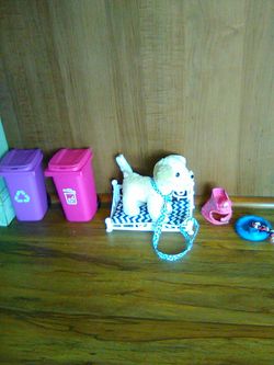 Doggy Bed Set with Trash Bins