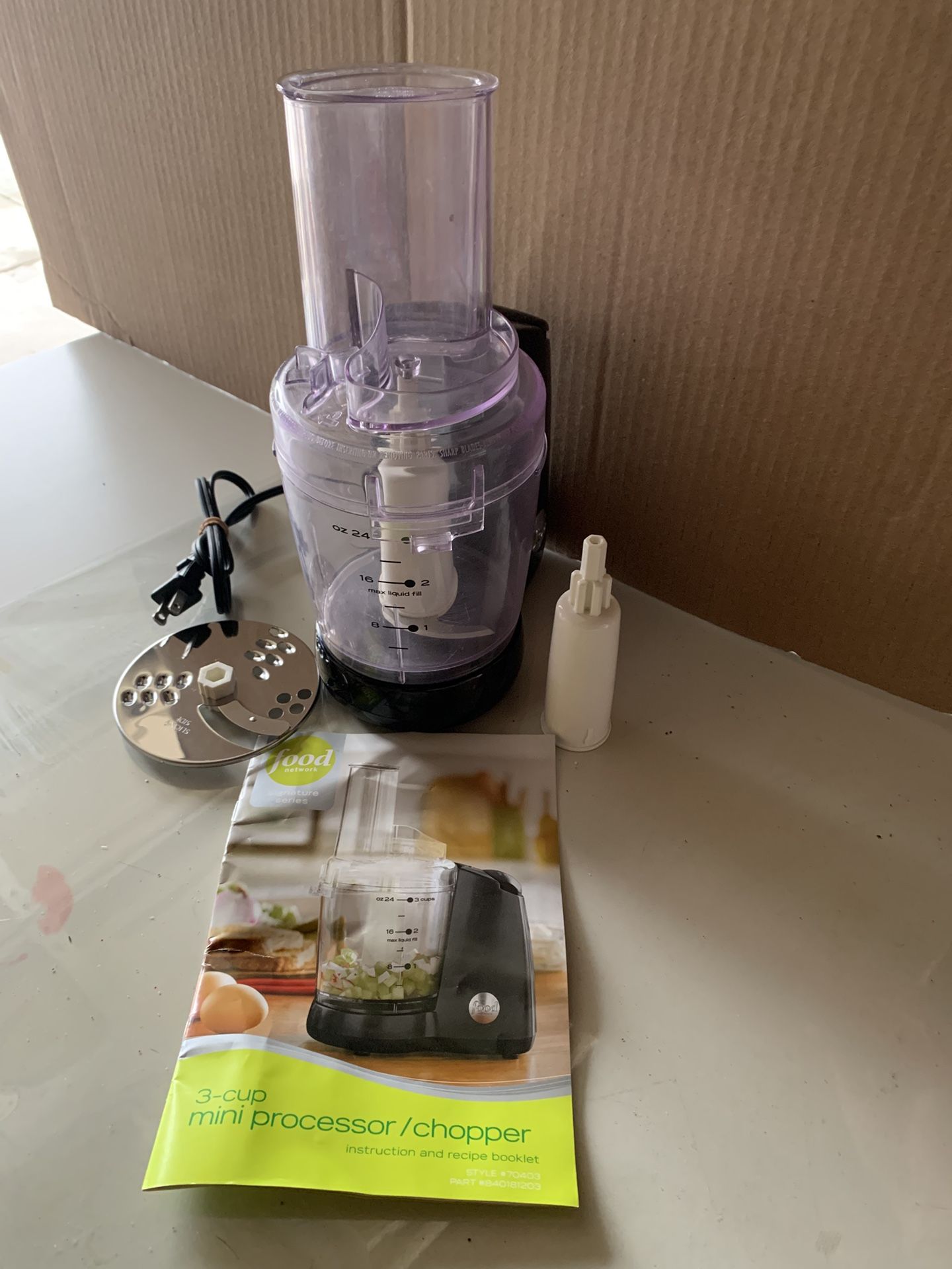 Food Network Signature Series Food Processor Mini Works Great With Instructions And Accessories