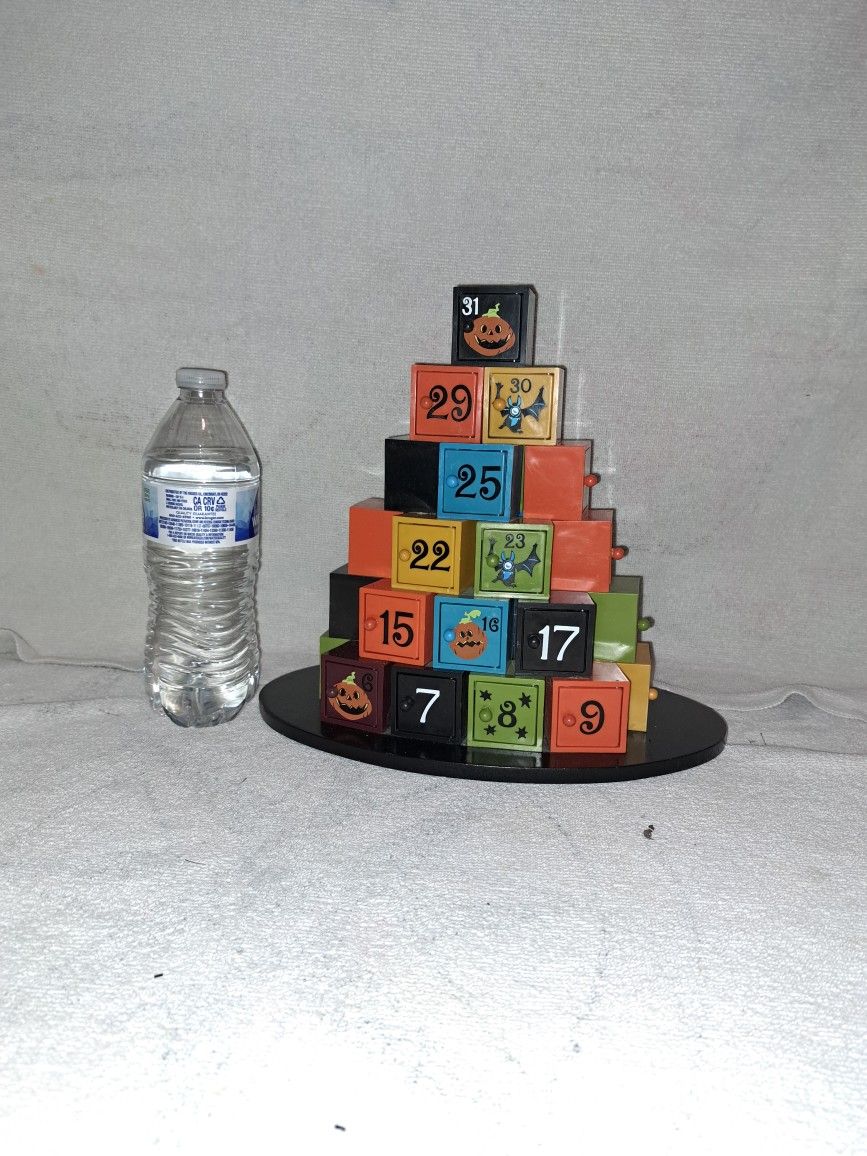 Halloween Advent Calendar Decor Item In Excellent New Condition (Hide A Little Treat Behind Each Door)