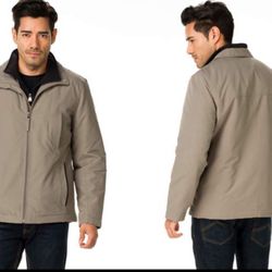 Perry Ellis Men’s Microfiber Jacket with Bib Insert Size 4X Willow $180 NEW