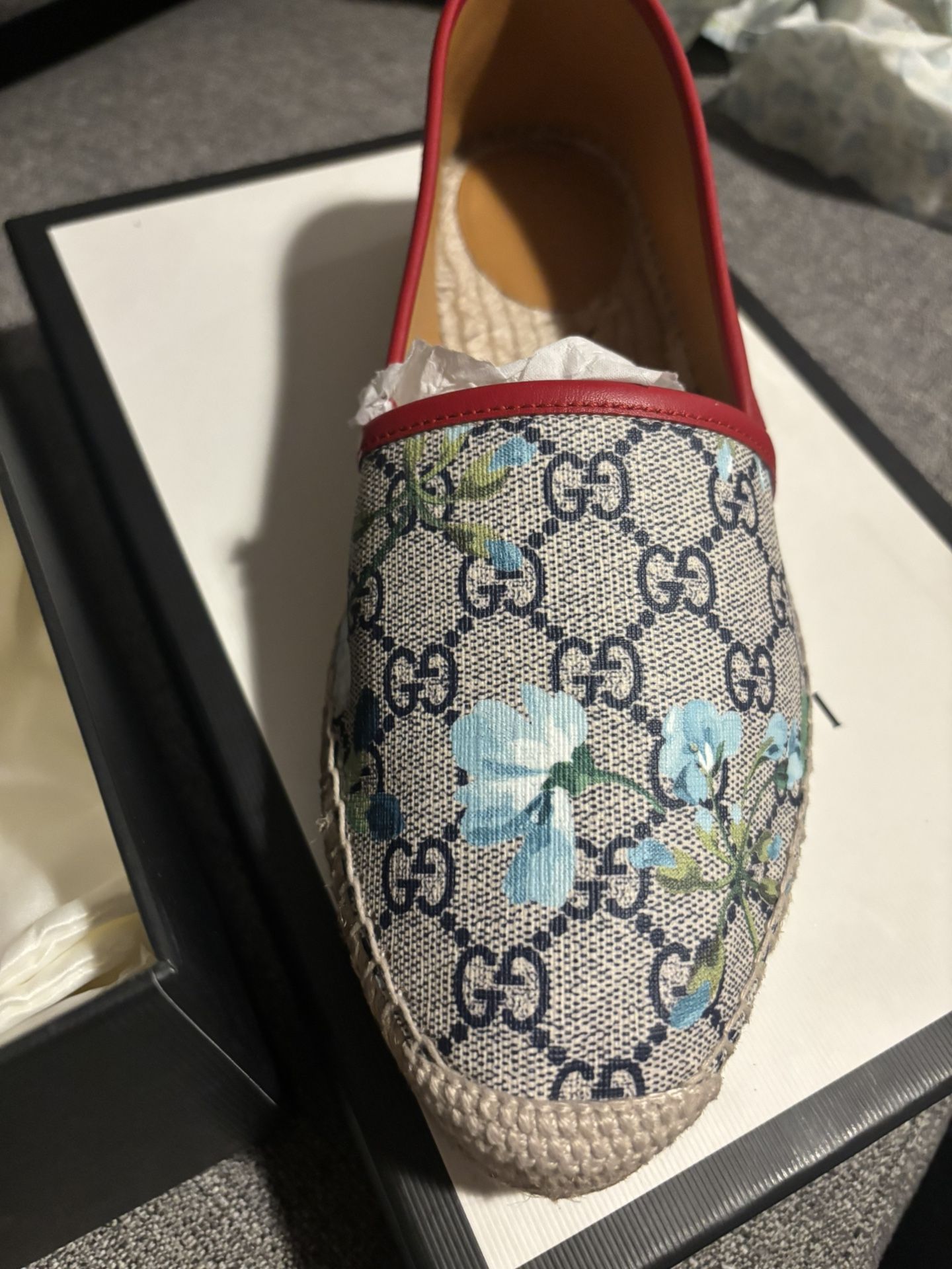 Women's Gucci GG Blooms Supreme Espadrille Flats