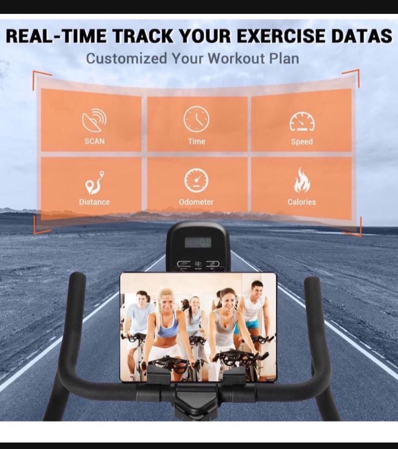 WENOKER Exercise Bike - Silent Belt Drive Stationary Bike For Home Cardio Workouts