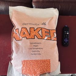 NEW Unopened 10 pound bag Dermwax Elite NAKED Shimmer Coral Hard Wax Beads