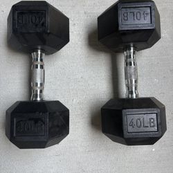 Pair Of 40lb Dumbells