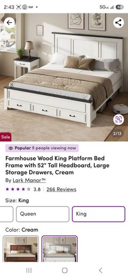 New in box king size bed