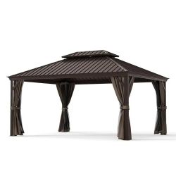 EGEIROSLIFE 12 ft. x 16 ft. Double Roof Hardtop Aluminum Patio Gazebo | SaleSumo INSANE DEAL (FIRM)