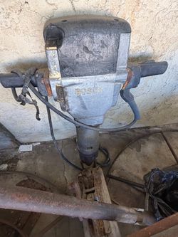 Jack hammer, compressors, chicken wire