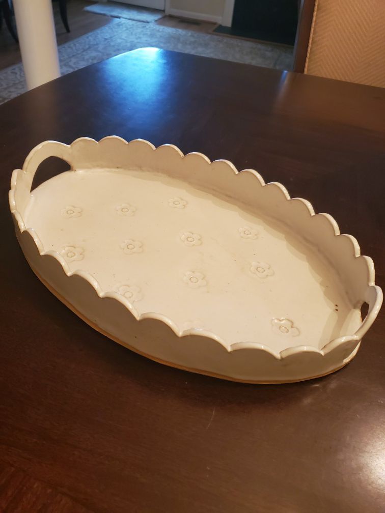 Hand made pottery tray