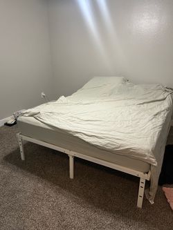 QUEEN SIZE SERTA MATTRESS AND FRAME