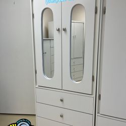 Tall Closet White Wardrobe Mirror New Ropero Bonito 