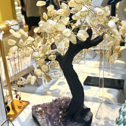 Citrine Tree - Amethyst Geode Crystal Gemstone Brazilian Christmas Gift