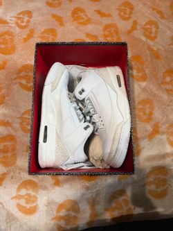 Air Jordan 3 White Sneakers with Box
