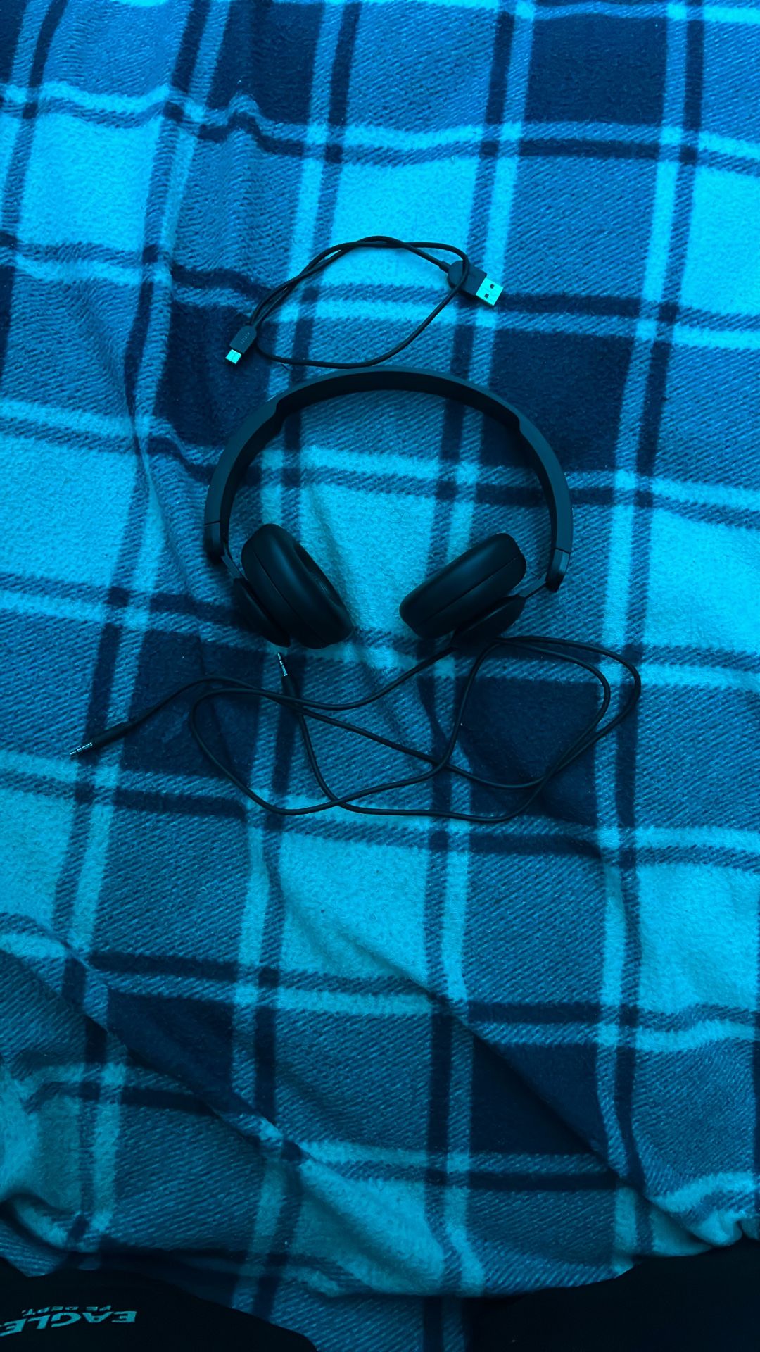 Onn Wireless Bluetooth On-Ear Headphones + Charger + Aux Audio Cable