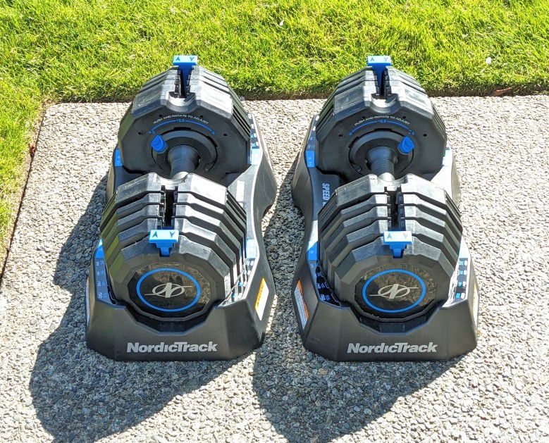 NordicTrack Adjustable 55lb Speed Weight Dumbbells 