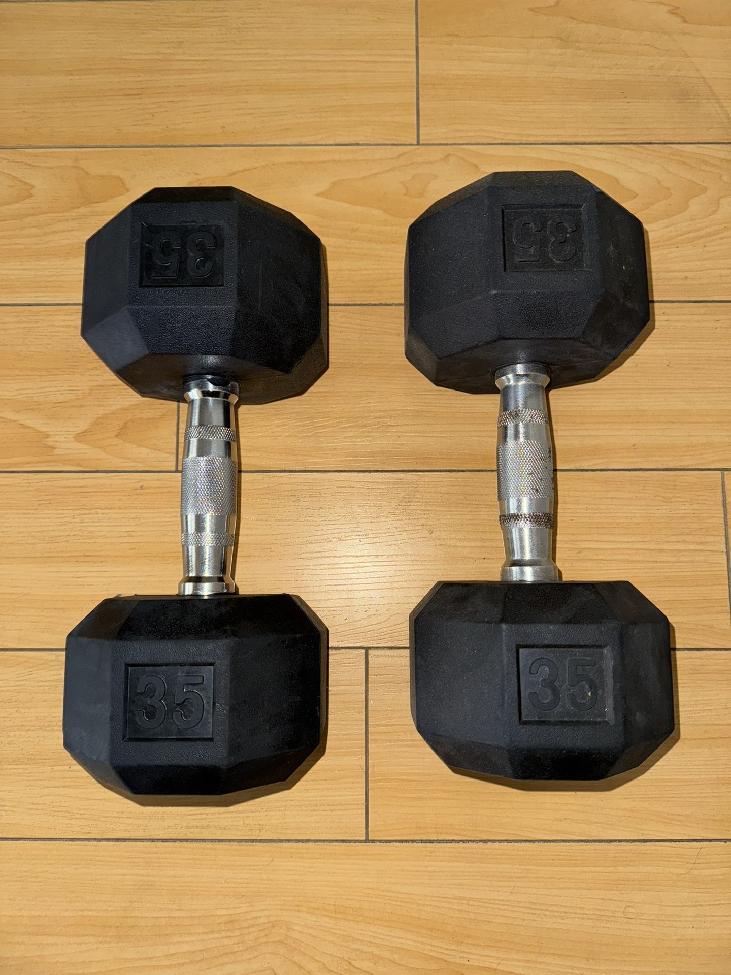 Two x 35 Pound Dumbbells, Excellent Condition