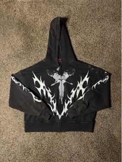 Vitriol Lightning Black Washed Zip Up Hoodie